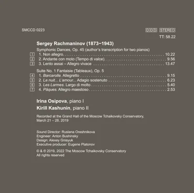 Рахманинов. К 150-летию. Произведения для двух фортепиано — back